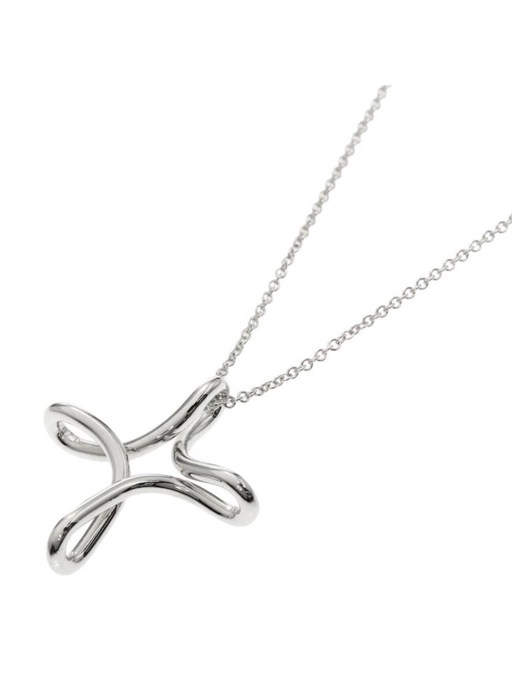 Tiffany & Co Infinity Cross Necklace Silver